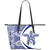 Hawaii Turtle Polynesian Small Leather Tote - Circle Style - Blue Blue - Polynesian Pride