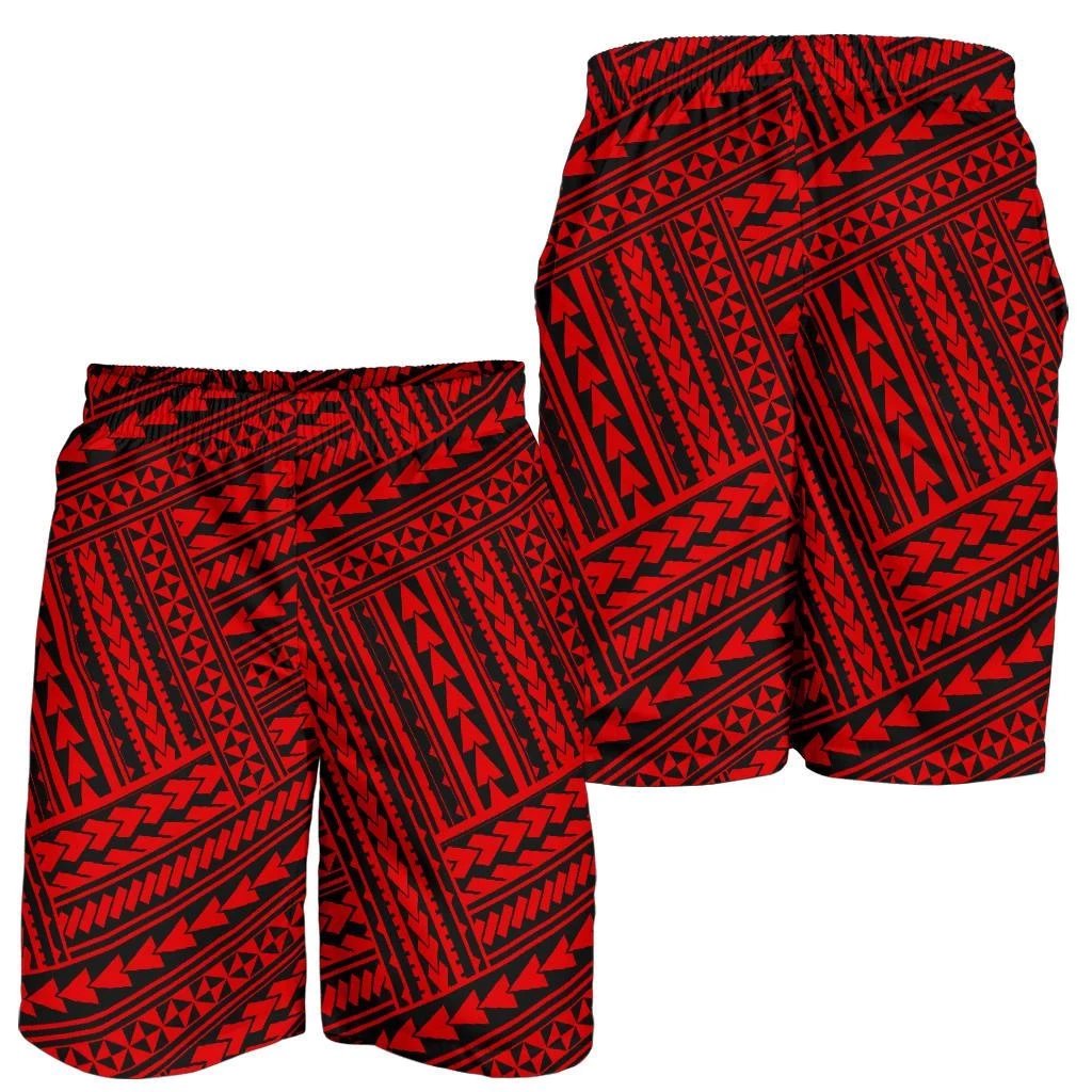 Polynesian Nation Red Men's Short Red - Polynesian Pride