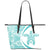 Hawaii Turtle Polynesian Small Leather Tote - Circle Style - Blue Sky Blue - Polynesian Pride