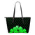 Hawaii Hibiscus Small Leather Tote Green - Rich Style Green - Polynesian Pride