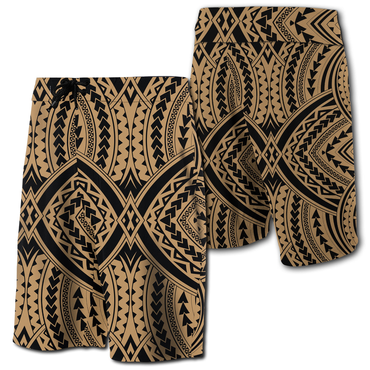 Hawaii Polynesian Tradition Board Shorts Gold Men Gold - Polynesian Pride