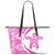 Hawaii Turtle Polynesian Small Leather Tote - Circle Style - Pink Pink - Polynesian Pride