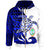 Guam Custom Zip Hoodie Mega Turtle Unisex Blue - Polynesian Pride