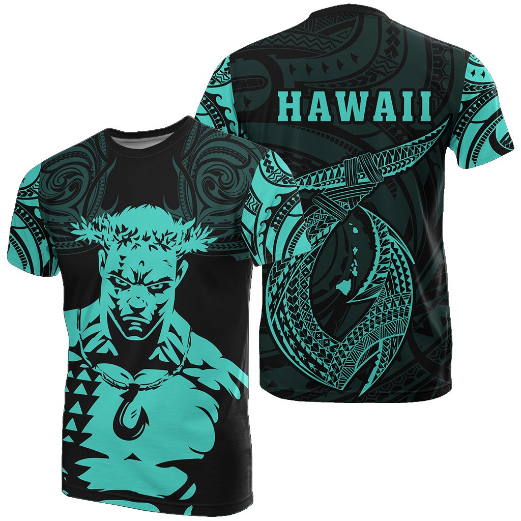 Hawaii Hook Polynesian Turquoise Maui T Shirt Unisex Turquoise - Polynesian Pride