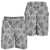 Polynesian Men's Shorts White And Black Grey - Polynesian Pride