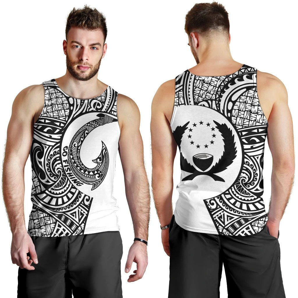 Pohnpei Polynesian Men's Tank Top - Go Fishing - Polynesian Pride