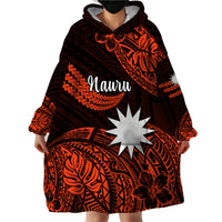 (Custom Personalised) Nauru Polynesian Hibiscus Naoero Red Wearable Blanket Hoodie LT14 - Polynesian Pride