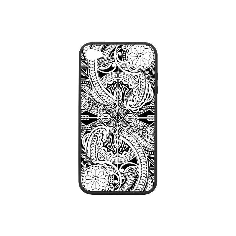Polynesian 23 Rubber Phone Case One Size iPhone 4/4s Black - White - Polynesian Pride