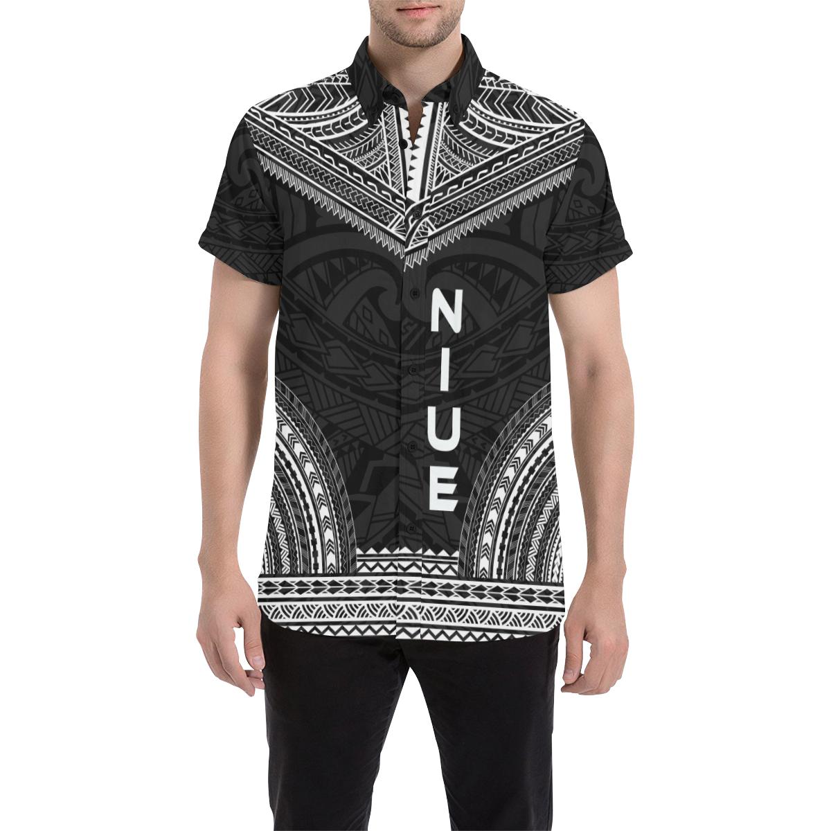 Niue Polynesian Chief Shirt - Black Version - Polynesian Pride