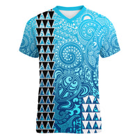 Hawaii Tribal Kakau Women V Neck T Shirt LT9 - Polynesian Pride