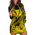 Kakau Polynesian Tribal Hawaiian Turtle with Kanaka Maoli Yellow Hoodie Dress LT9 - Polynesian Pride