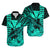 Kakau Polynesian Tribal Hawaiian Turtle with Kanaka Maoli Turquoise Hawaiian Shirt LT9 Turquoise - Polynesian Pride