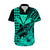 Kakau Polynesian Tribal Hawaiian Turtle with Kanaka Maoli Turquoise Hawaiian Shirt LT9 - Polynesian Pride