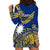 Nauru Polynesian Hibiscus Naoero Flag Color Hoodie Dress LT14 - Polynesian Pride