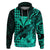 Kakau Polynesian Tribal Hawaiian Turtle with Kanaka Maoli Turquoise Hoodie LT9 - Polynesian Pride