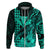 Kakau Polynesian Tribal Hawaiian Turtle with Kanaka Maoli Turquoise Hoodie LT9 - Polynesian Pride