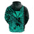 Kakau Polynesian Tribal Hawaiian Turtle with Kanaka Maoli Turquoise Hoodie LT9 - Polynesian Pride