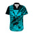 Kakau Polynesian Tribal Hawaiian Turtle with Kanaka Maoli Teal Hawaiian Shirt LT9 - Polynesian Pride