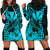 Kakau Polynesian Tribal Hawaiian Turtle with Kanaka Maoli Teal Hoodie Dress LT9 Teal - Polynesian Pride