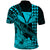 Kakau Polynesian Tribal Hawaiian Turtle with Kanaka Maoli Teal Polo Shirt LT9 - Polynesian Pride