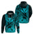 Kakau Polynesian Tribal Hawaiian Turtle with Kanaka Maoli Teal Hoodie LT9 Teal - Polynesian Pride