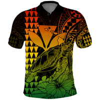 Custom Kakau Polynesian Tribal Hawaiian Turtle with Kanaka Maoli Reggae Polo Shirt LT9 Reggae - Polynesian Pride