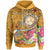 Tonga Custom Hoodie Turtle Plumeria (GOLD) Unisex Gold - Polynesian Pride