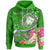 Fiji Custom Hoodie Turtle Plumeria (Green) Unisex Green - Polynesian Pride