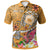 Samoa Custom Polo Shirt Turtle Plumeria (Gold) Unisex Gold - Polynesian Pride