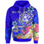 Tonga Custom Hoodie Turtle Plumeria (BLUE) Unisex Blue - Polynesian Pride