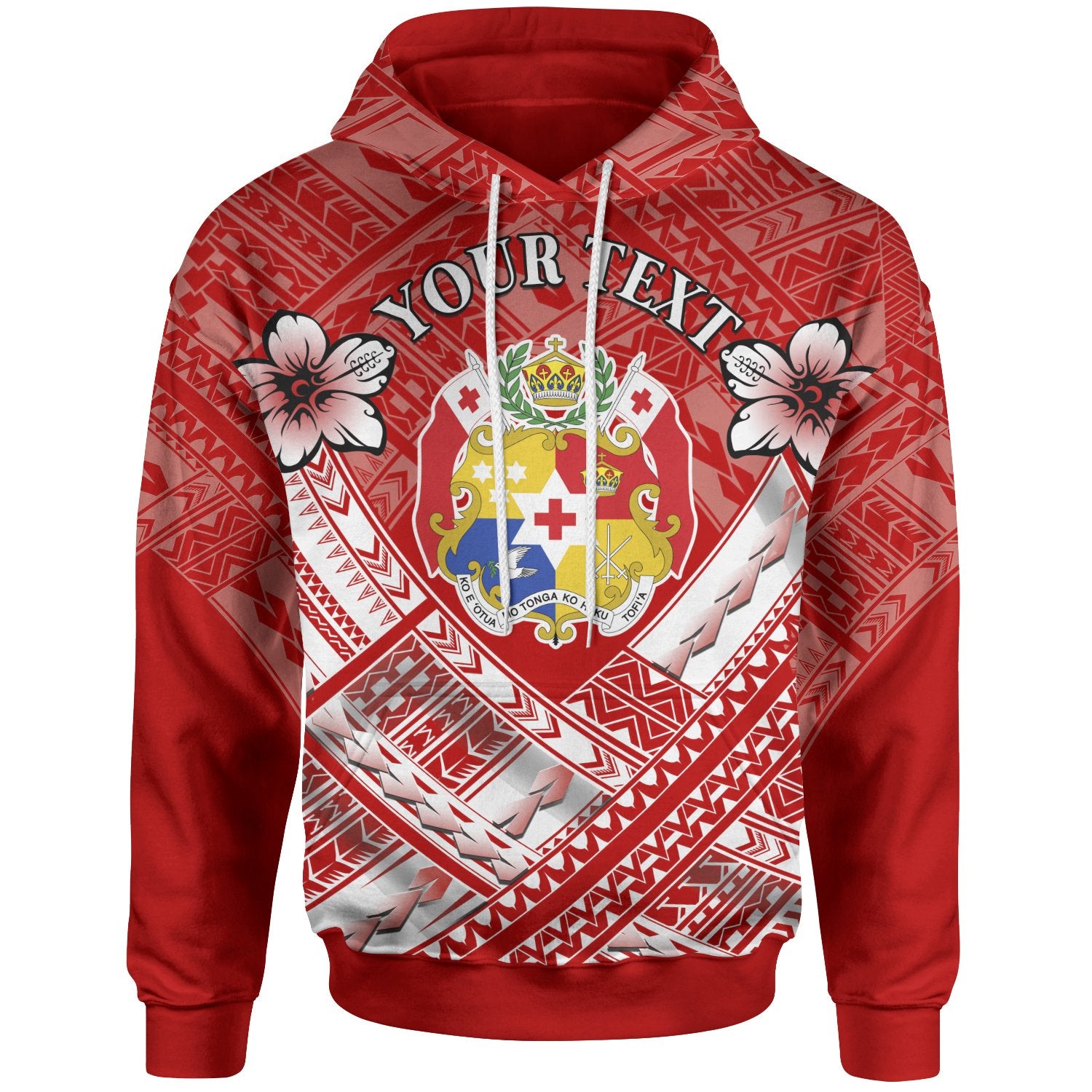 Tonga Custom Hoodie Tonga Flag Camisole Hibiscus Style Unisex Blue - Polynesian Pride