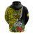 Custom New Caledonia Polynesian Coat of Arms Mix Tropical Flowers Hoodie LT14 - Polynesian Pride