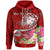 Fiji Custom Zip up Hoodie Turtle Plumeria (Red) Unisex Red - Polynesian Pride