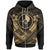 Yap Custom Polynesian Zip up Hoodie Yap Gold Seal Camisole Hibiscus Style Unisex Gold - Polynesian Pride