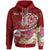 Tahiti Custom Zip up Hoodie Turtle Plumeria (Red) Unisex Red - Polynesian Pride