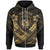 Hawaii Zip up Hoodie Gold Seal Polynesian Patterns Unisex Gold - Polynesian Pride