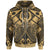 Pohnpei Custom Zip up Hoodie Gold Seal with Polynesian Tattoo Unisex Gold - Polynesian Pride