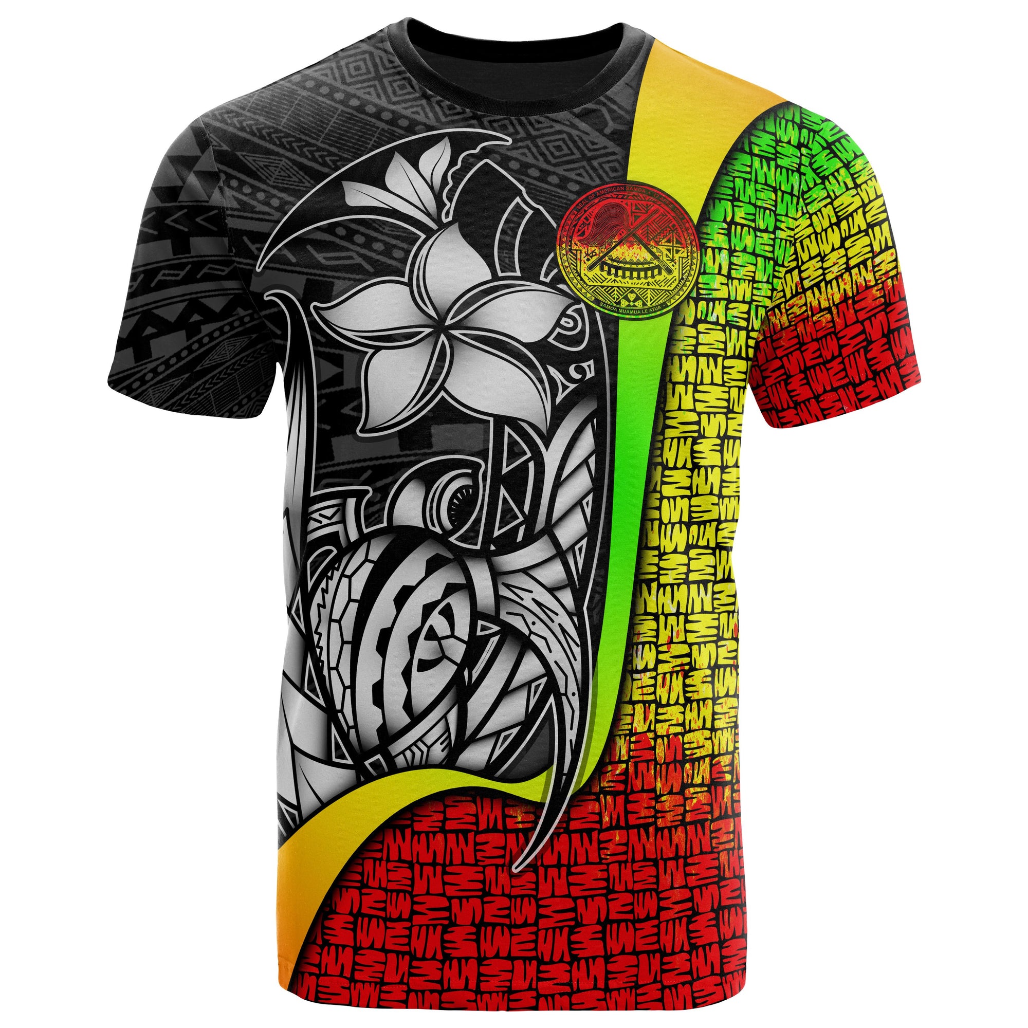 Federated States of Micronesia T Shirt Reggae Turtle with Hook Unisex Reggae - Polynesian Pride