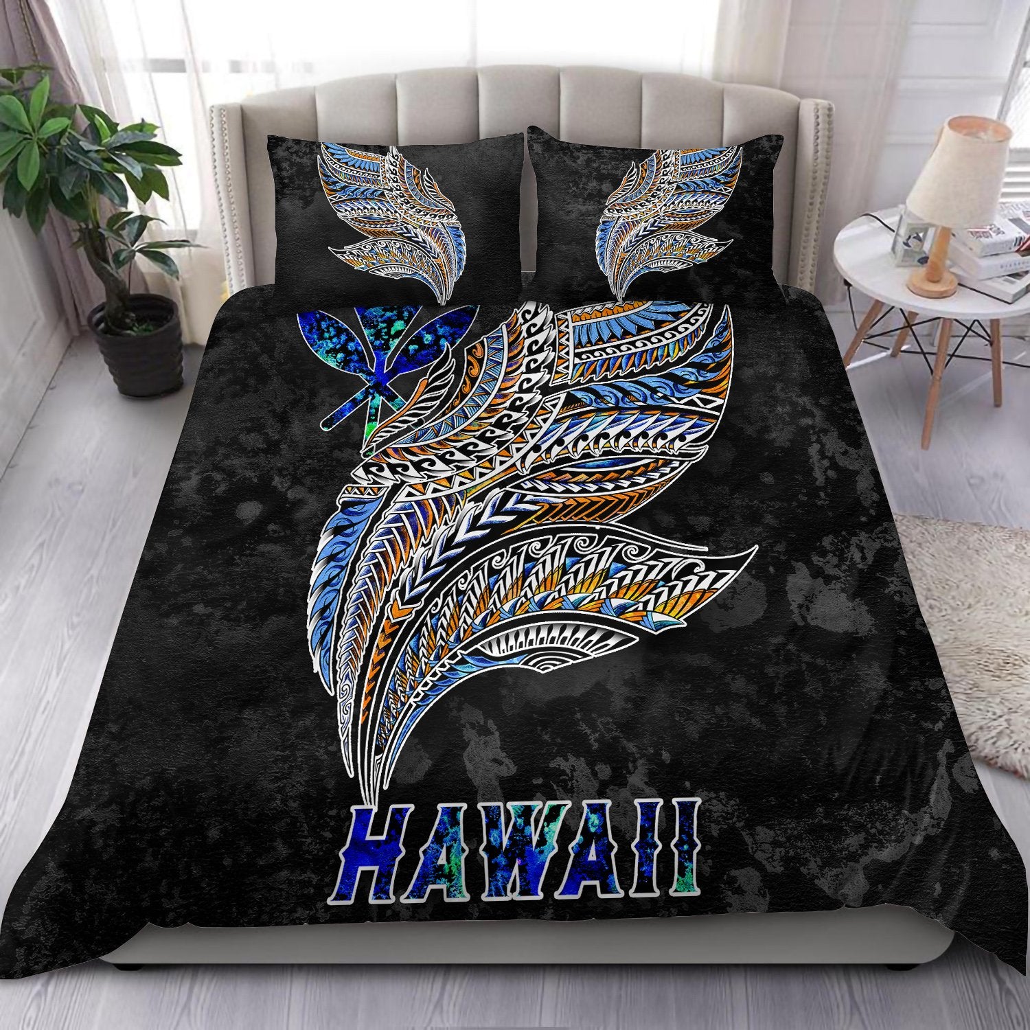 Polynesian Hawaii Bedding Set - Polynesian Wings Black - Polynesian Pride