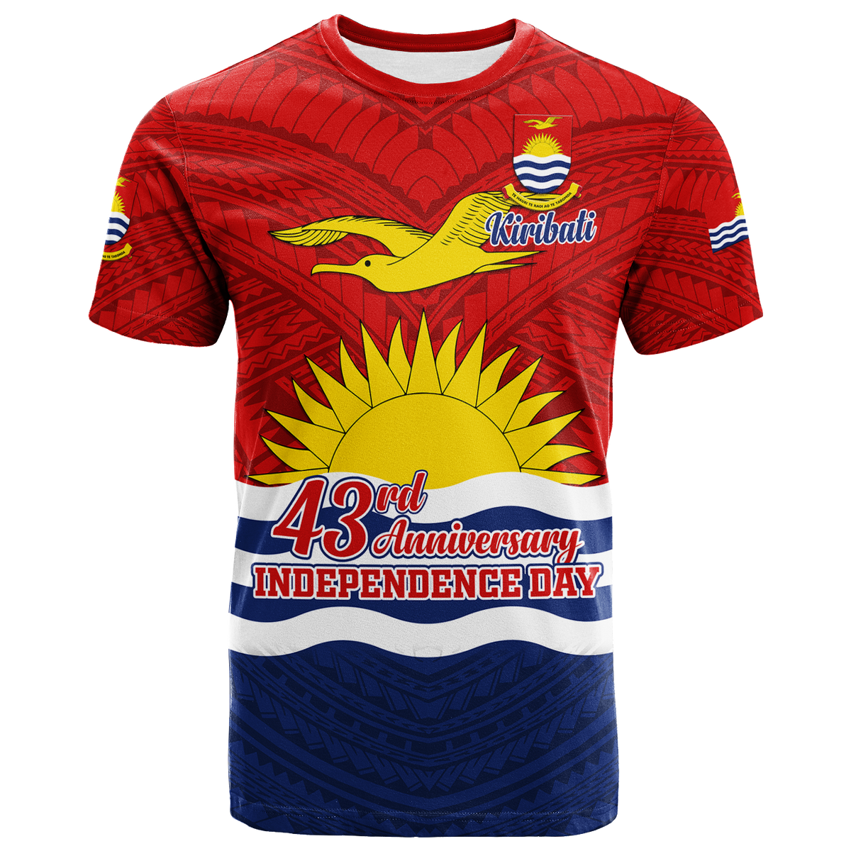 Kiribati 43rd Independence Celebrations T Shirt LT12 Unisex Blue - Polynesian Pride