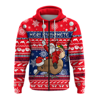 Custom New Zealand Maori Meri Kirihimete Hoodie LT2 - Polynesian Pride