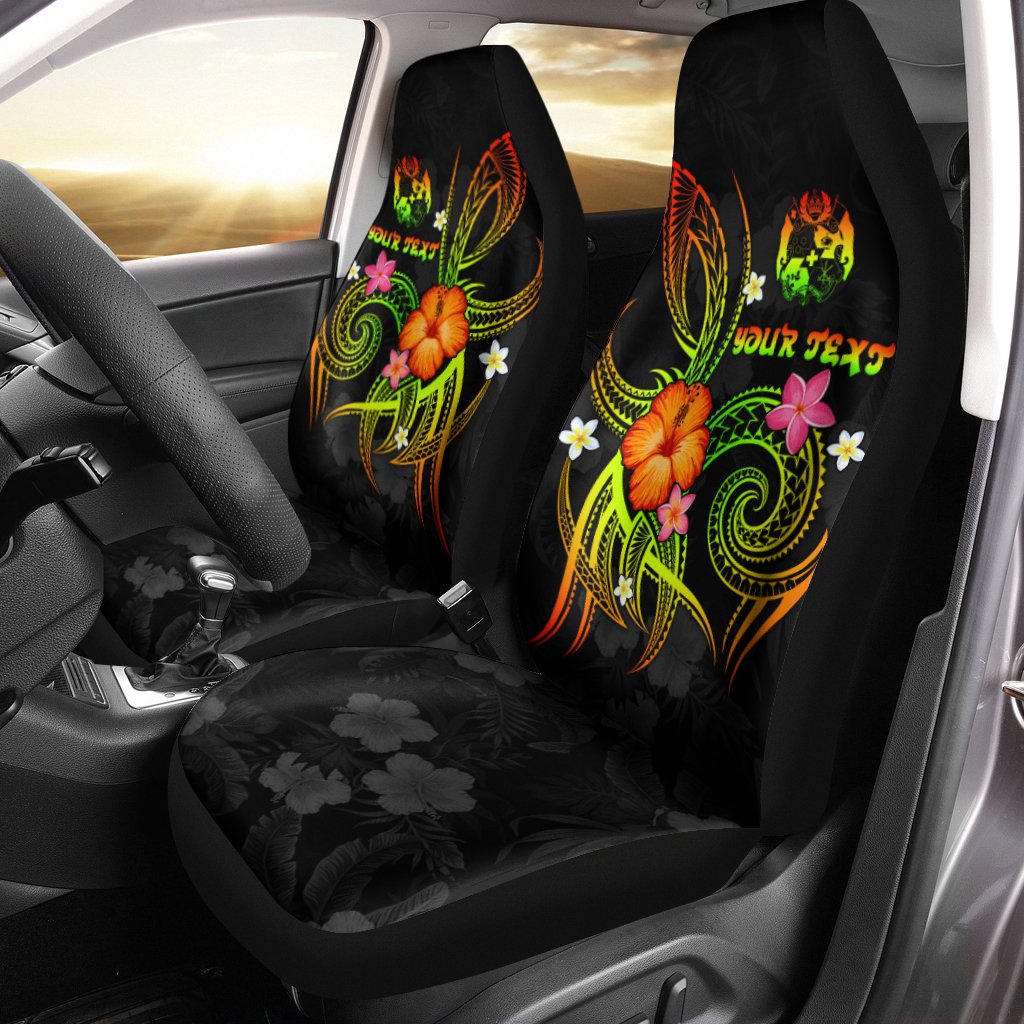 Tonga Polynesian Personalised Car Seat Covers - Legend of Tonga (Reggae) Universal Fit Reggae - Polynesian Pride