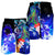 CNMI Custom Personalised Men's Short - Humpback Whale with Tropical Flowers (Blue) - Polynesian Pride