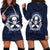 American Samoa Women's Hoodie Dress - Paepaeulupo'o Aua Blue - Polynesian Pride