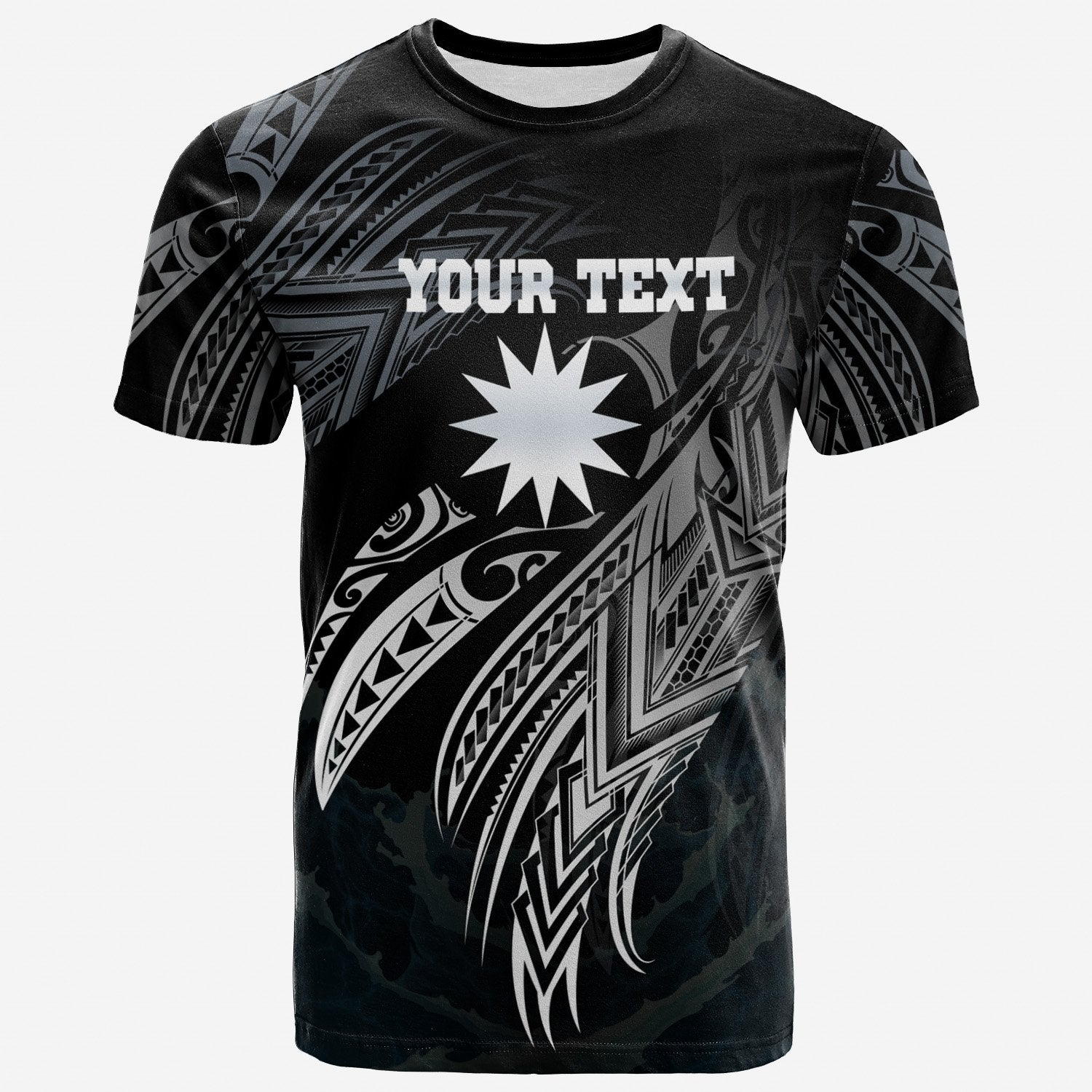 Nauru Polynesian Custom T Shirt Nauru Legend White Version Unisex Black - Polynesian Pride