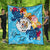 Niue Custom Personalised Premium Quilt - Tropical Style Blue - Polynesian Pride