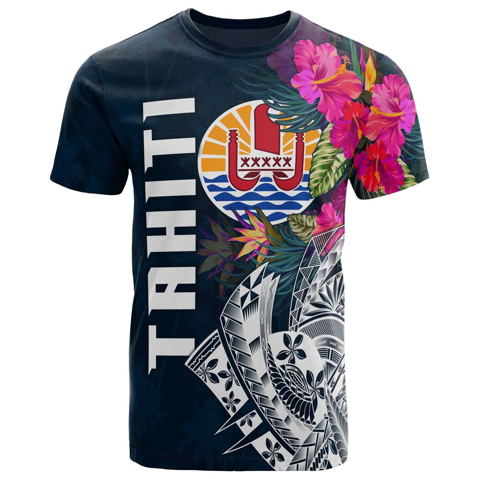 Tahiti T Shirt Tahiti Summer Vibes Unisex Blue - Polynesian Pride