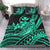 Hawaii Humpback Whale With Hibiscus Tribal Turquoise Bedding Set - LT12 Blue - Polynesian Pride