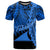 Tokelau Polynesian T Shirt Tribal Wave Tattoo Blue Unisex Blue - Polynesian Pride