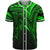 Hawaii Kanaka Maoli Baseball Shirt - Green Color Cross Style Unisex Red - Polynesian Pride